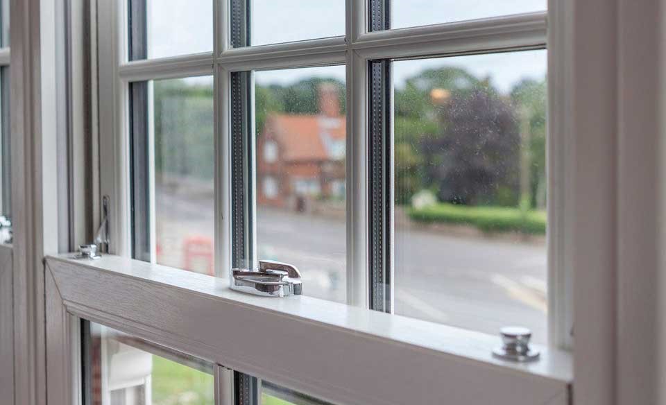 authentic white Edwardian style uPVC sash windows