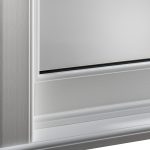 Close-up of a sash window with an ovolo weather bar for authentic heritage style