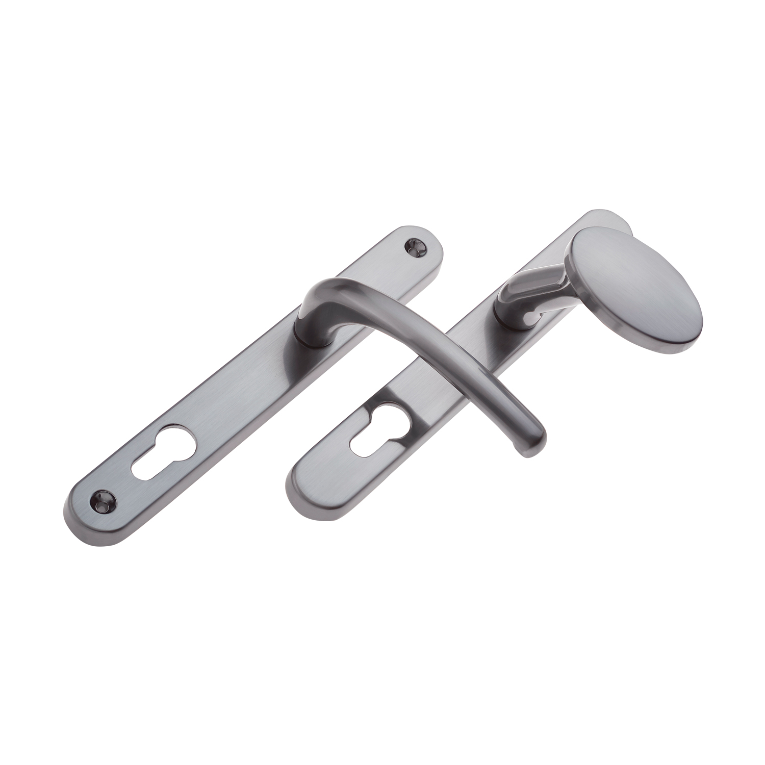 Lever Pad Door Handles - Brushed Chrome