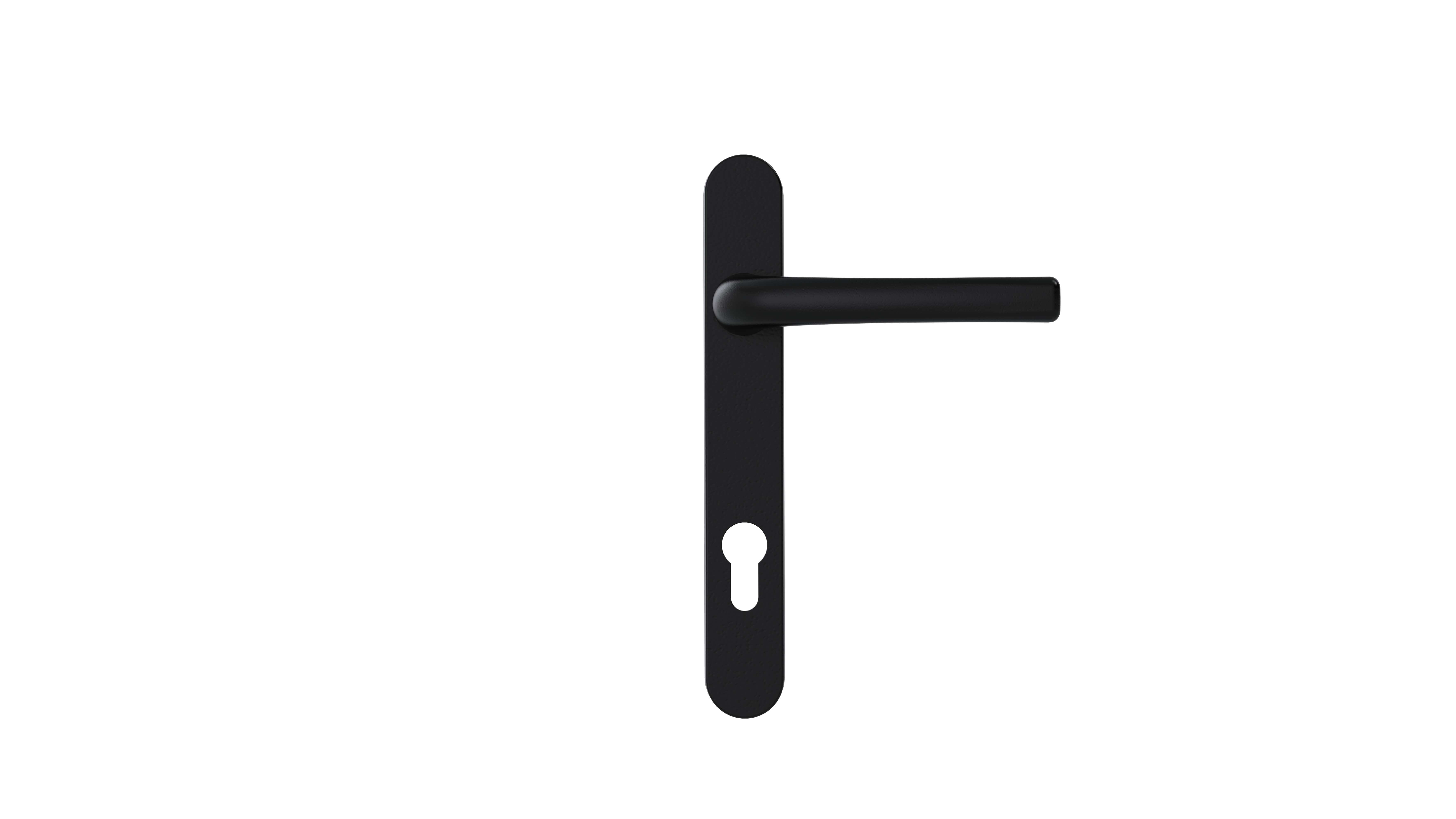 Classic inline door handles - Antique Black