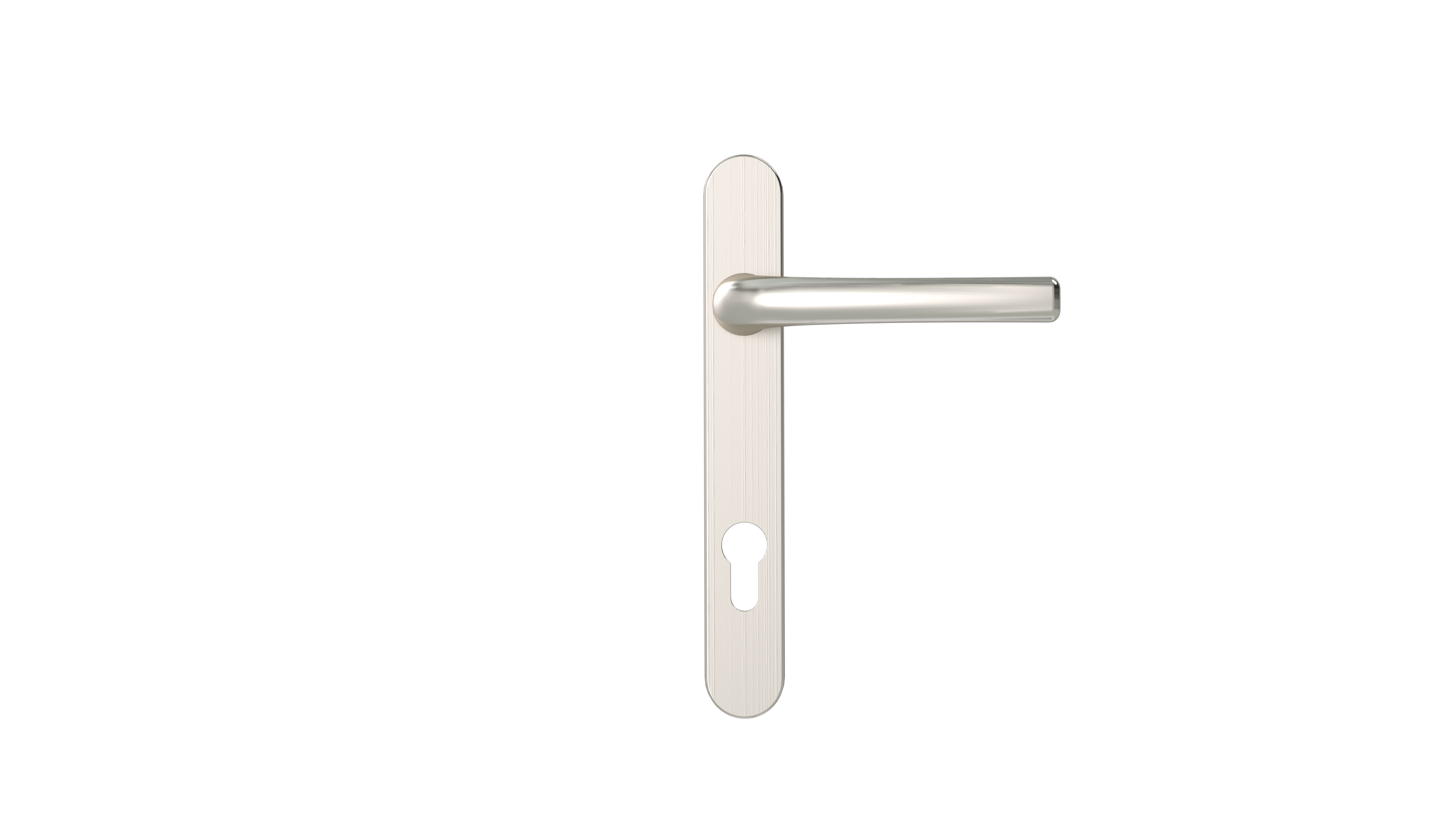 Classic inline door handles - Brushed Chrome