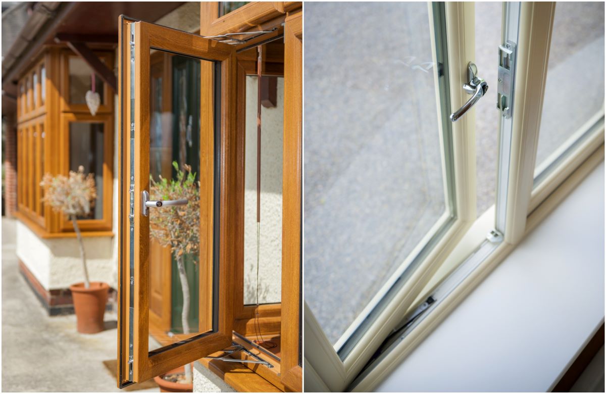 Maintaining uPVC windows by tightening hinges and checking seals