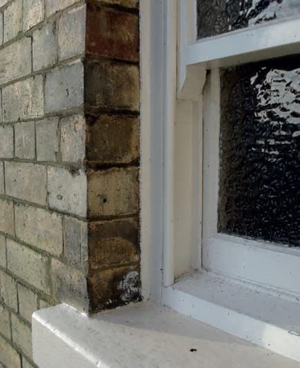 Traditional sash window cill white