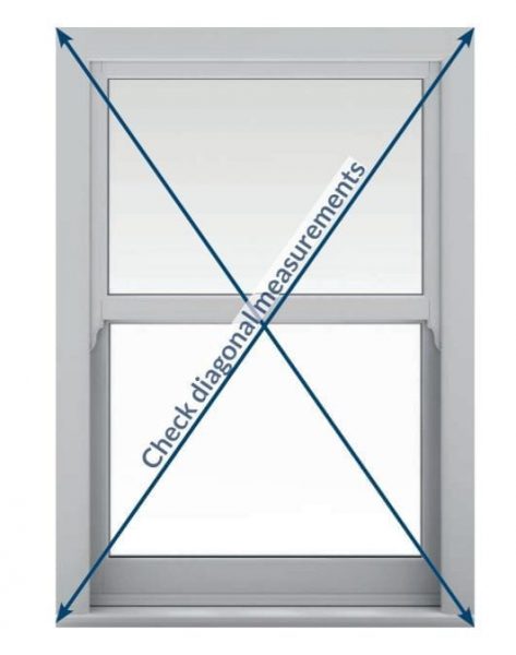 Sash window CGI diagonal measurements graph